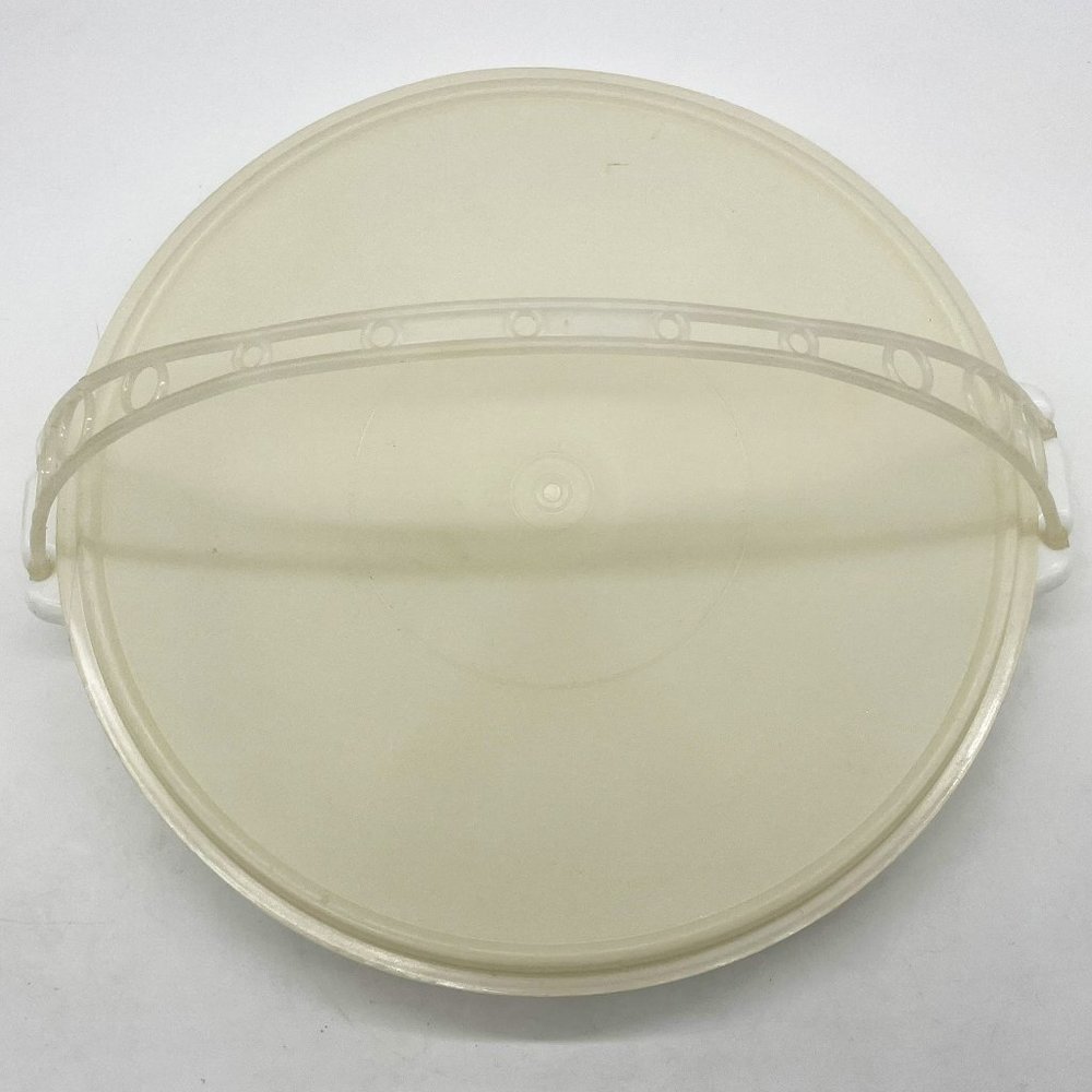 Tupperware 13" White‎ 6 Way Storage/Snack/Veggie Container Removeable Handle/Lid